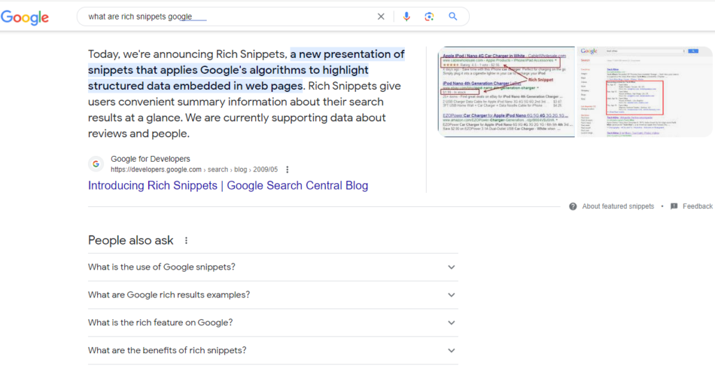 What are rich snippets